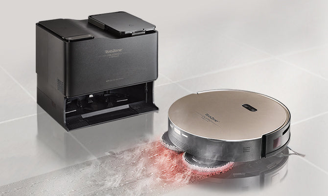Hot Water Mopping with a Compact Cleaning Station